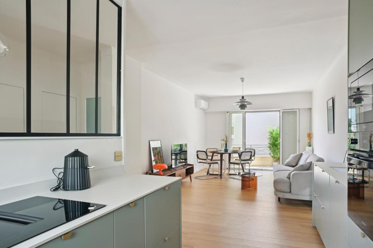 Designer Flat, Luxurious, Close From Palais, Terrasse, Private Garage, Air Conditoning Cannes Buitenkant foto